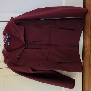 NWOT Land's End Burgundy Fleece-Lined Rain Jacket